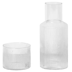 ferm LIVING Ripple karaffset, liten, ofärgad