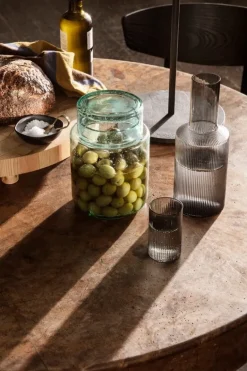 ferm LIVING Ripple Verrines-glas, 4 st, rökgrå