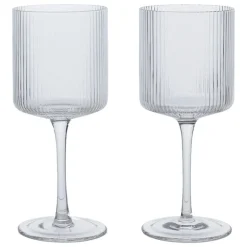 ferm LIVING Ripple vinglas, 2 st., frostad - Kopio - Kopio