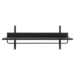 ferm LIVING Sector vägghylla, svart ask - svart mässing