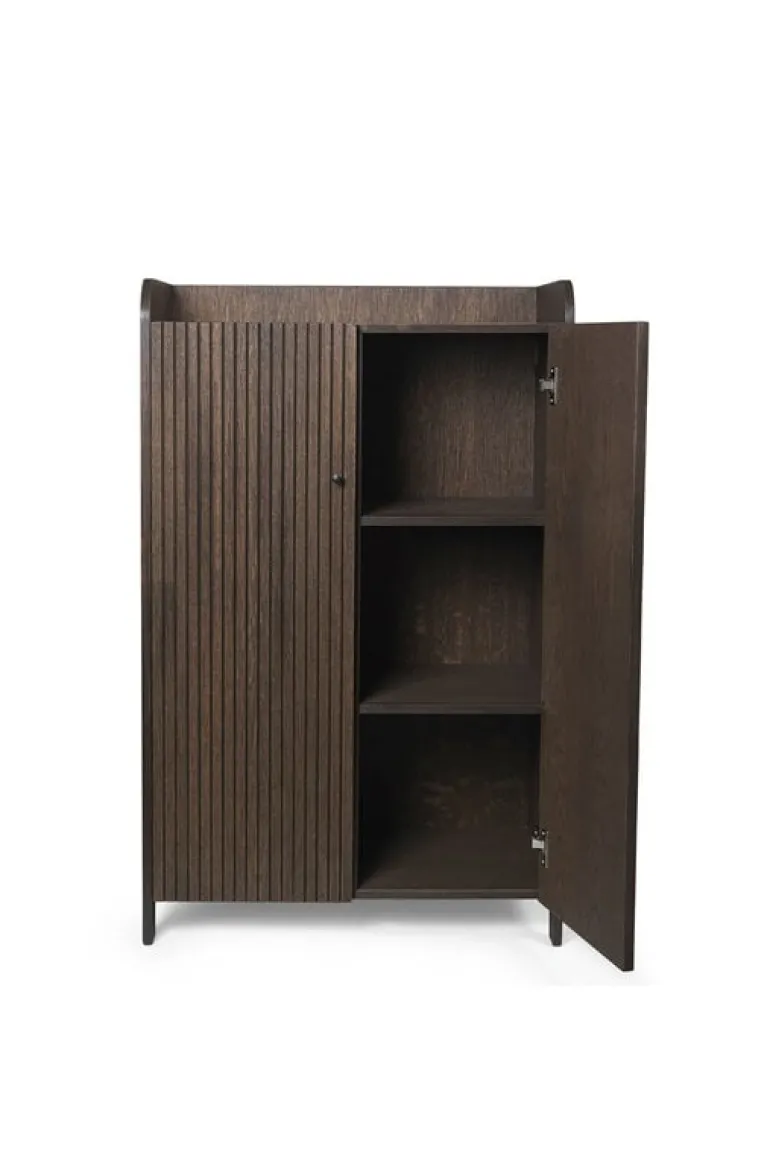 ferm LIVING Sill skåp, lågt, mörkbetsad ek