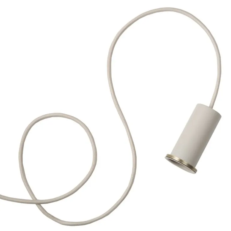 ferm LIVING Socket Low pendellampa, ljusgrå
