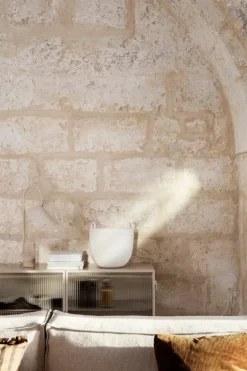 ferm LIVING Speckle kruka, stor, naturvit