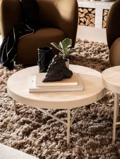 ferm LIVING Travertine sidobord, stort, kashmir