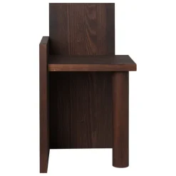 ferm LIVING Uta Piece sidobord/pall, mörk oljad furu