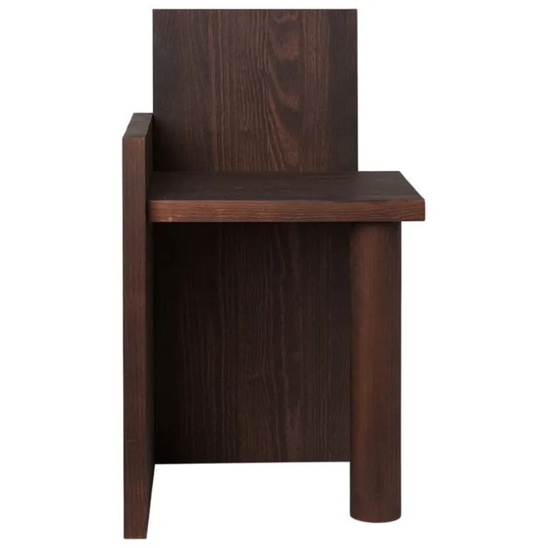 ferm LIVING Uta Piece sidobord/pall, mörk oljad furu