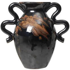 ferm LIVING Verso bordsvas, svart - brun