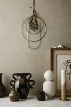 ferm LIVING Verso bordsvas, svart - brun