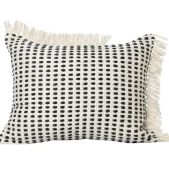 ferm LIVING Way kudde 70 x 50 cm, off white - mörkblå