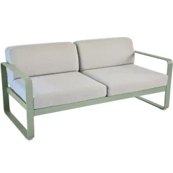 Fermob Bellevie 2-sitsig soffa, kaktus - flanellgrå