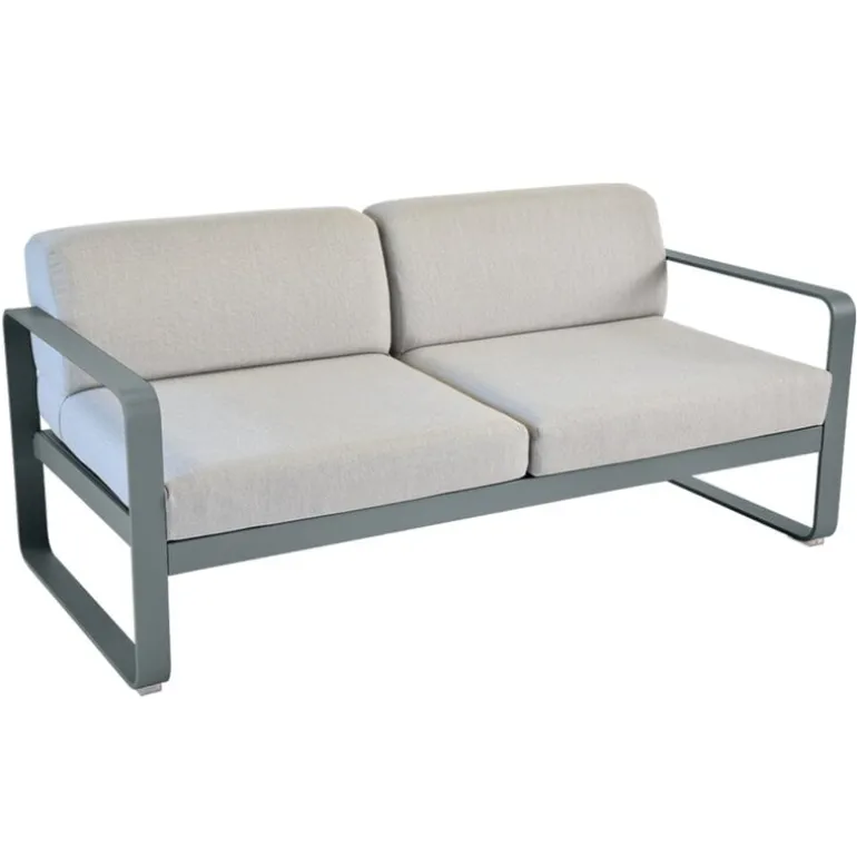 Fermob Bellevie 2-sitsig soffa, stormgrå - flanellgrå