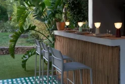 Fermob Swiing bärbar bordslampa, 20 cm, svart körsbär