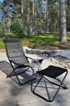 Fiam Chico Outdoor fotpall, svart