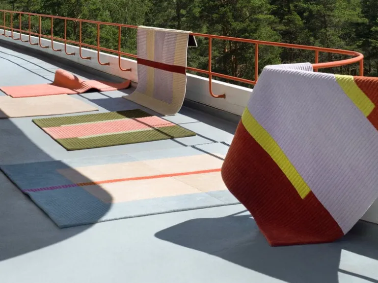 Finarte Akaatti matta, beige - ljusblå