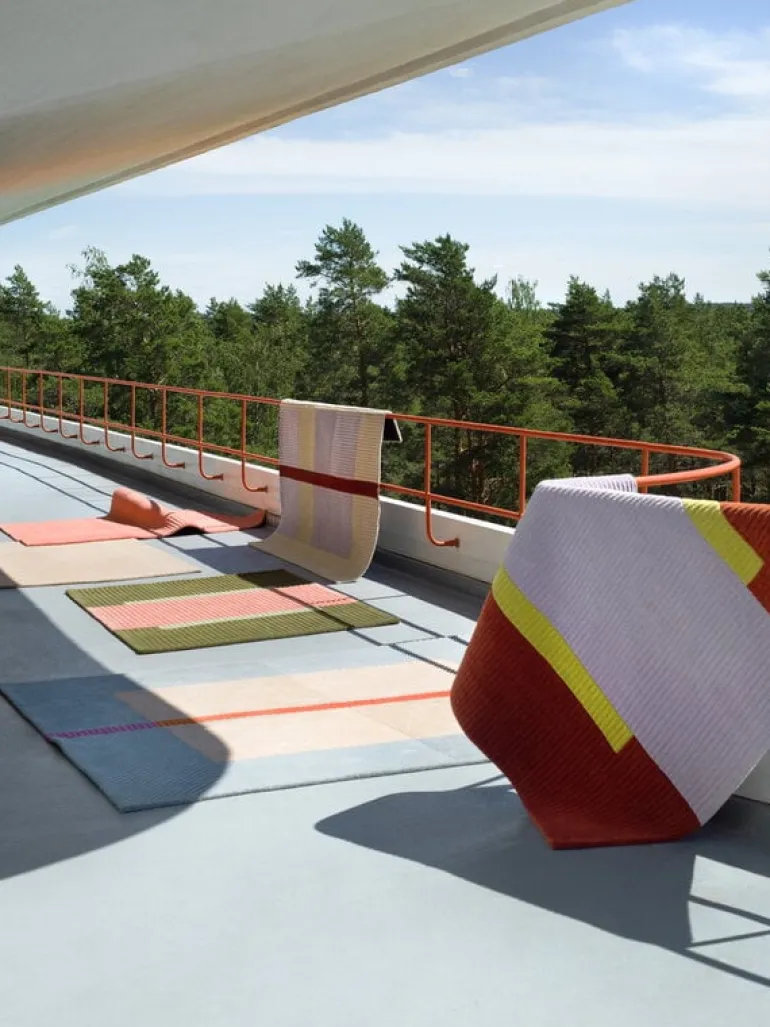 Finarte Akaatti matta, beige - ljusblå