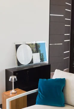 Flos Bon Jour Unplugged bordslampa, matt krom - klar