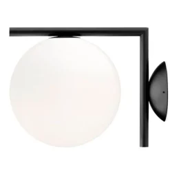 Flos IC C/W1 vägg-/taklampa, svart