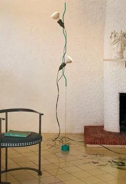 Flos Parentesi 50 golvlampa, turkos, dimbar