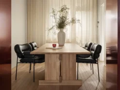 Fogia Bollo stol, svart läder - svart