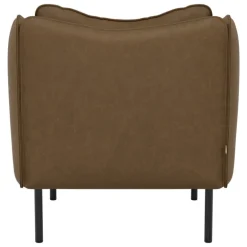 Fogia Tiki fåtölj, liten, jubileumsutgåva, svart stål - vintage tobak