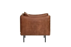 Fogia Tiki fåtölj, liten, svart stål - Vintage Rangers-läder