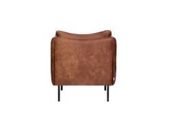 Fogia Tiki fåtölj, liten, svart stål - Vintage Rangers-läder