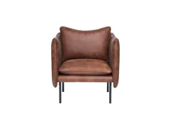 Fogia Tiki fåtölj, liten, svart stål - Vintage Rangers-läder