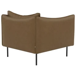 Fogia Tiki fåtölj, stor, jubileumsutgåva, svart stål - vintage tobak