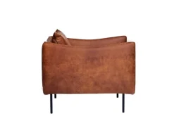 Fogia Tiki fåtölj, stor, svart stål - Vintage Rangers-läder