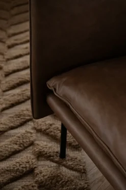 Fogia Tiki 2-sitssoffa, jubileumsutgåva, svart stål - vintage tobak