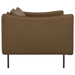 Fogia Tiki 2-sitssoffa, jubileumsutgåva, svart stål - vintage tobak