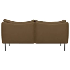 Fogia Tiki 2-sitssoffa, jubileumsutgåva, svart stål - vintage tobak