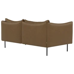 Fogia Tiki 2-sitssoffa, jubileumsutgåva, svart stål - vintage tobak