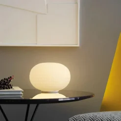 FontanaArte Bianca bordslampa, liten, vit