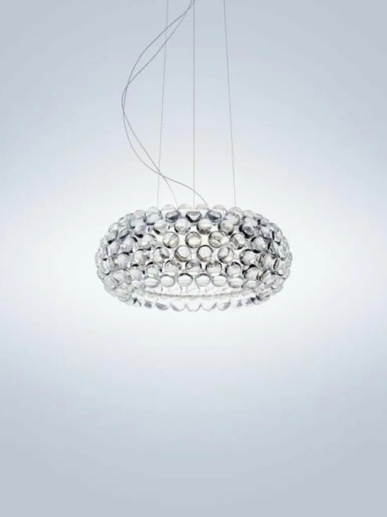 Foscarini Caboche Plus pendellampa, medium, dimbar, klar
