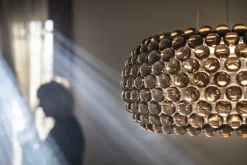 Foscarini Caboche Plus pendellampa, stor, dimbar, grå