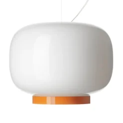 Foscarini Chouchin Reverse 1 pendellampa, vit - orange