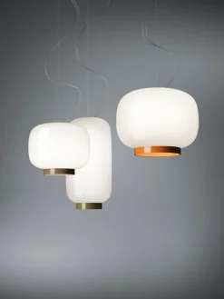 Foscarini Chouchin Reverse 1 pendellampa, vit - orange