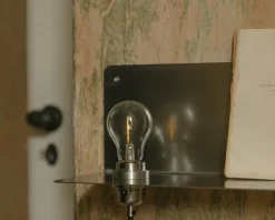 Frama 90° vägglampa, rostfritt stål