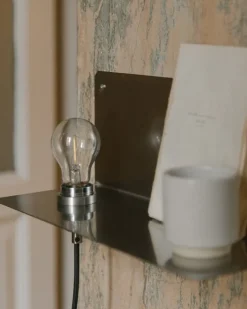 Frama 90° vägglampa, rostfritt stål