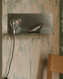 Frama 90° vägglampa, rostfritt stål