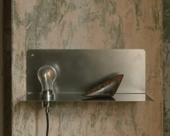 Frama 90° vägglampa, rostfritt stål