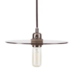 Frama Circle Shade M hänglampa, 25 cm, rökt glas