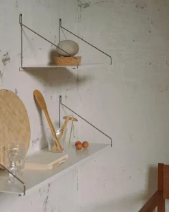 Frama D20 hylla, 40 cm, varmvitt stål