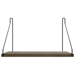 Frama D27 vägghylla, 40 cm, mörkbehandlad ek - svart