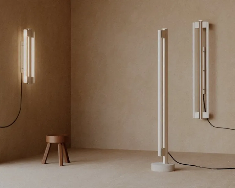 Frama Eiffel Double vägglampa, 50 cm, rostfritt stål