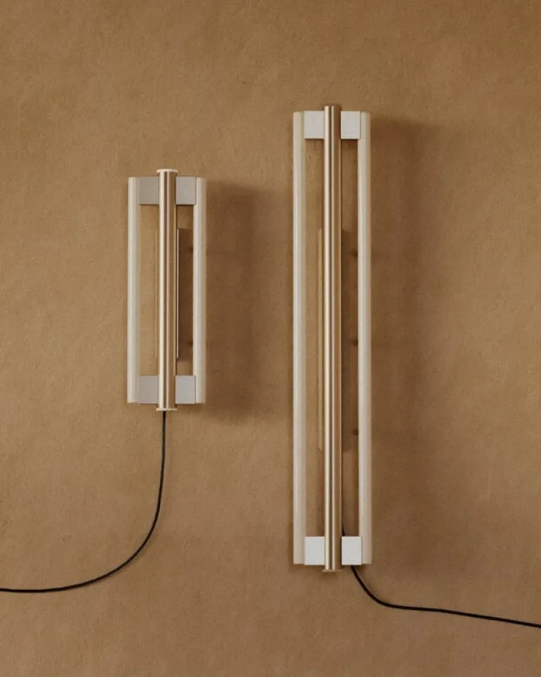 Frama Eiffel Double vägglampa, 50 cm, rostfritt stål