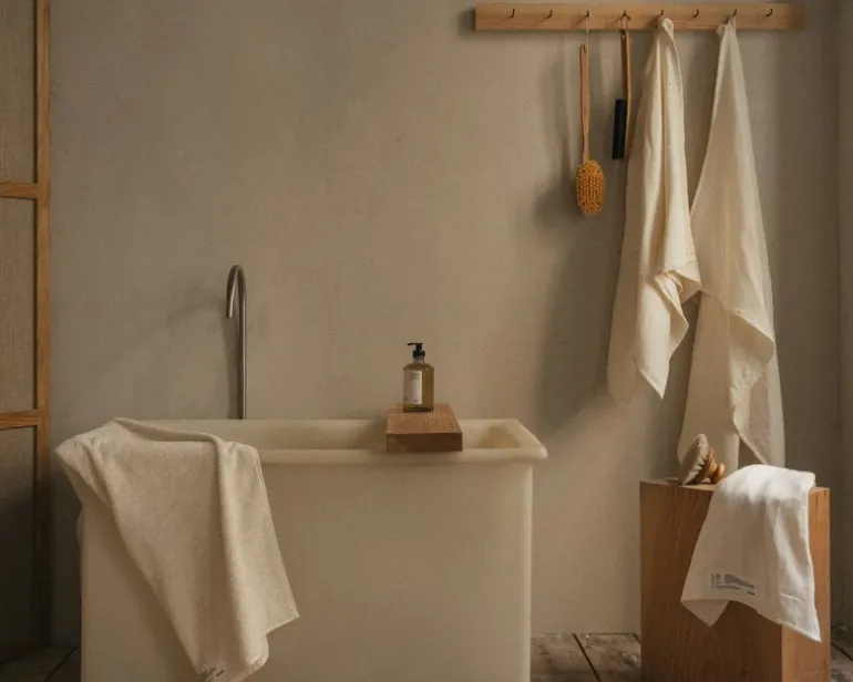 Frama Heavy Towel badhandduk, benvit