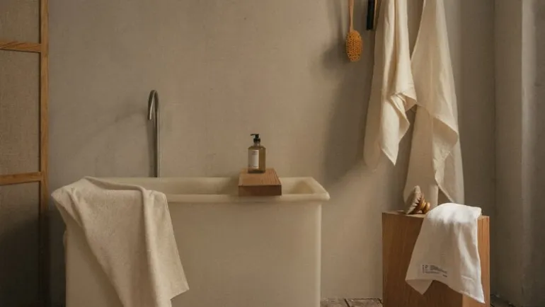 Frama Heavy Towel handduk, benvit