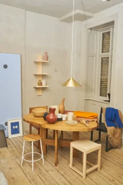 Frama Låg pall 01, naturligt trä